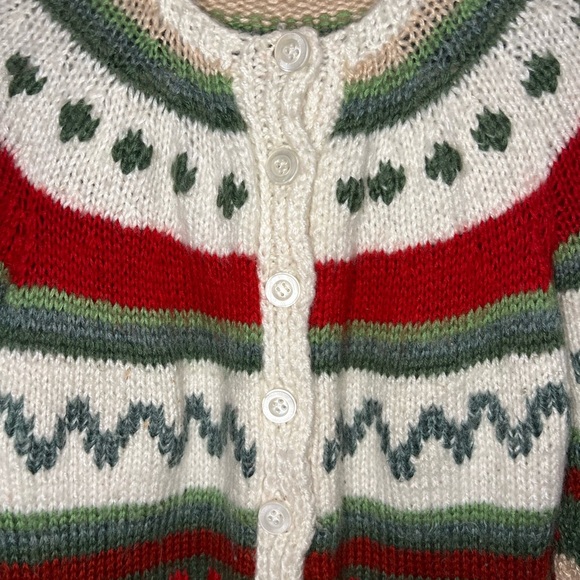 Vintage Handmade Knit Chunky Nordic Cardigan - Picture 4 of 4
